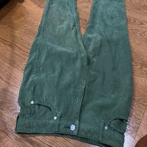 army green corduroy urban outfitters pants size 25